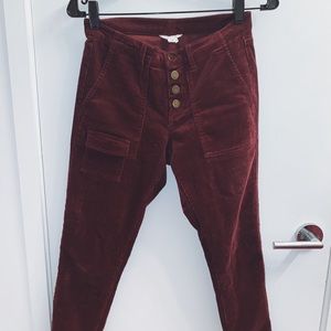 Burgundy corduroy pants
